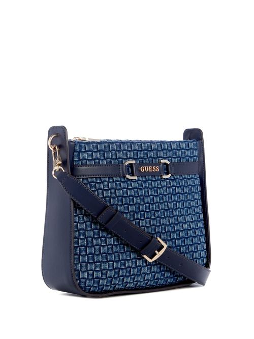 Guess Majka Denim Hobo Bag Albastri | GUESS-SN28949