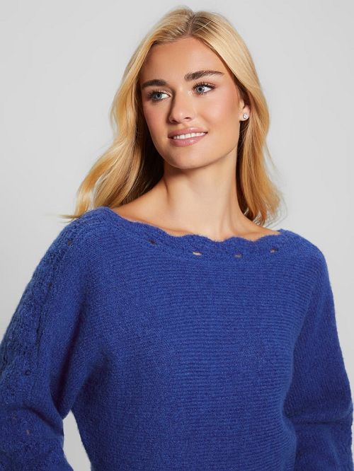 Guess Malorie Dolman Sweater Albastri | GUESS-SN27757