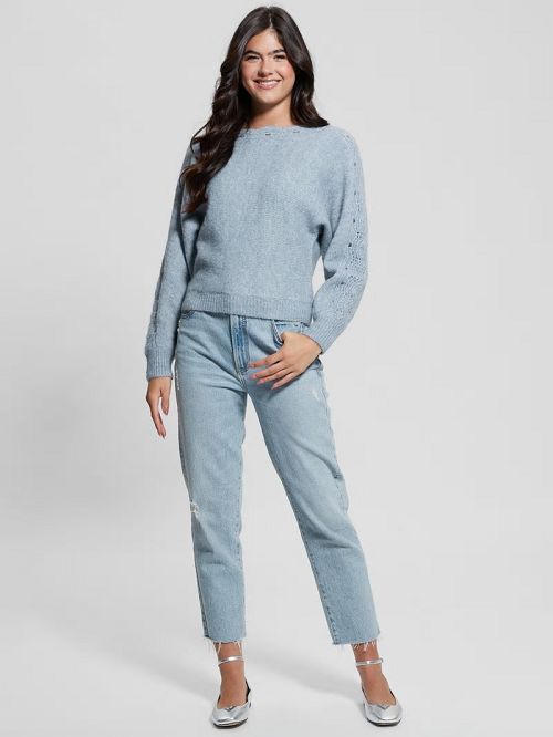 Guess Malorie Dolman Sweater Albastri | GUESS-SN27251
