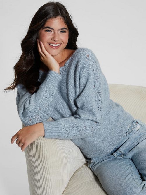 Guess Malorie Dolman Sweater Albastri | GUESS-SN27251