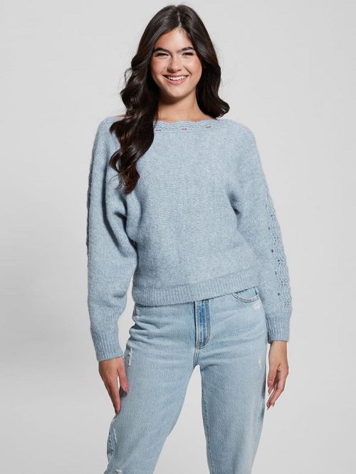 Guess Malorie Dolman Sweater Albastri | GUESS-SN27251