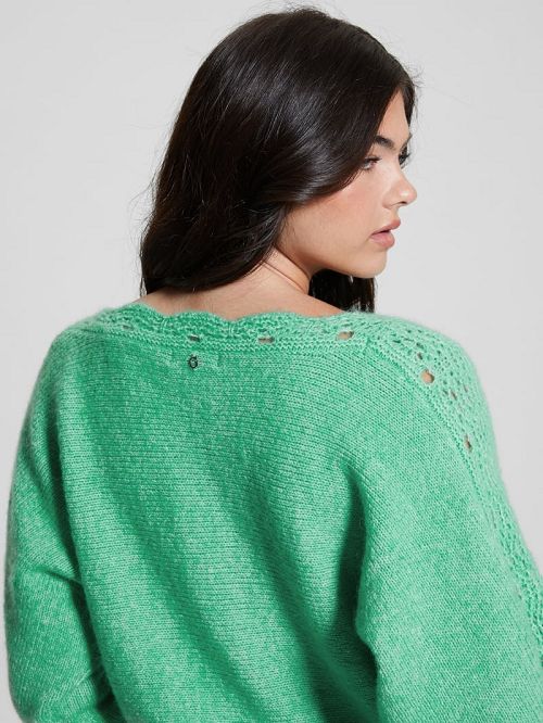 Guess Malorie Dolman Sweater Verzi | GUESS-SN27256