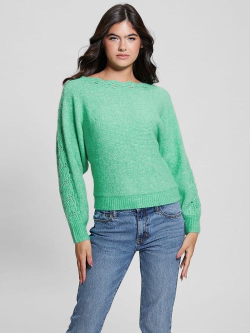 Guess Malorie Dolman Sweater Verzi | GUESS-SN27256