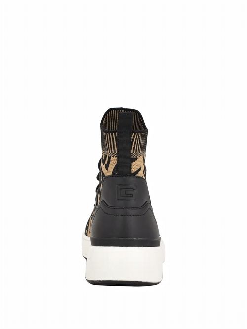 Guess Mannen Logo Knit High-Top Sneakers Maro | GUESS-SN29529