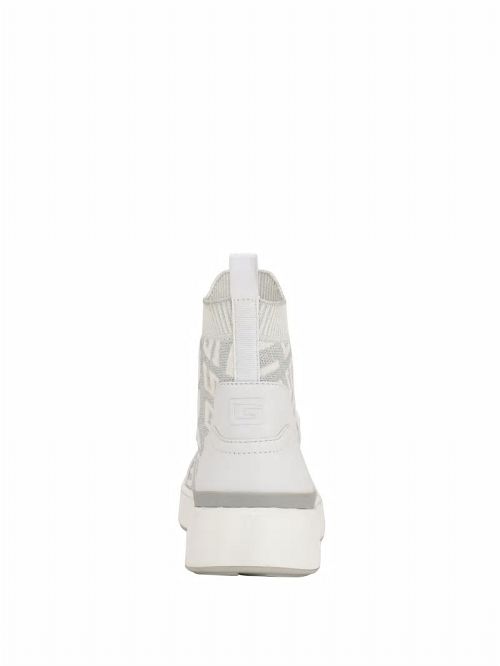 Guess Mannen Logo Knit High-Top Sneakers Albi | GUESS-SN29533