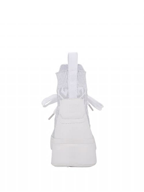 Guess Manney Knit Logo High-Top Sneakers Albi | GUESS-SN29511