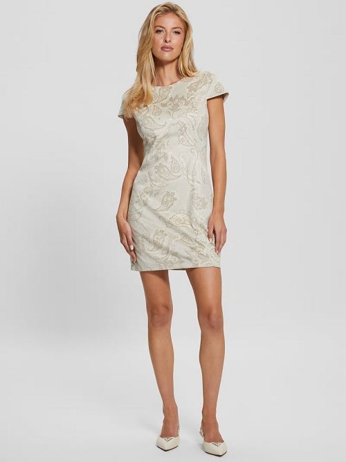 Guess Manuela Faux-Suede Dress Bej | GUESS-SN26979