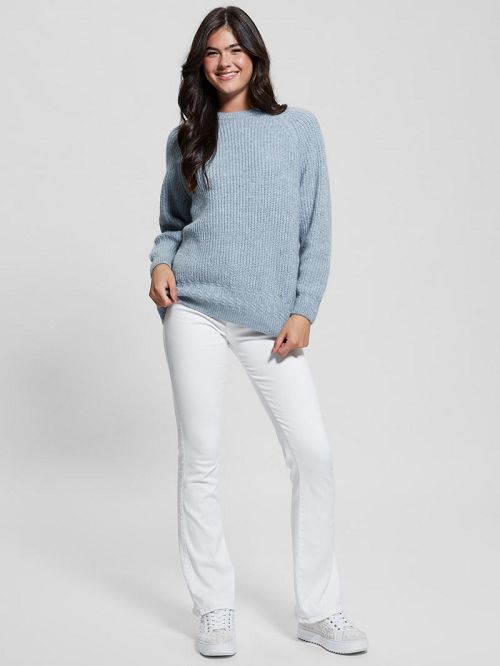 Guess Margot Cable-Knit Sweater Albastri | GUESS-SN27708