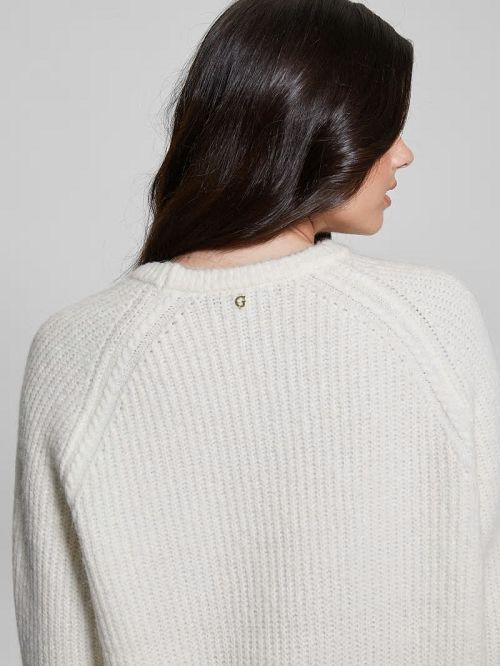 Guess Margot Cable-Knit Sweater Albi | GUESS-SN27709