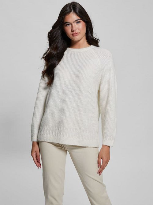 Guess Margot Cable-Knit Sweater Albi | GUESS-SN27709