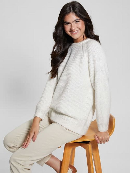 Guess Margot Cable-Knit Sweater Albi | GUESS-SN27709