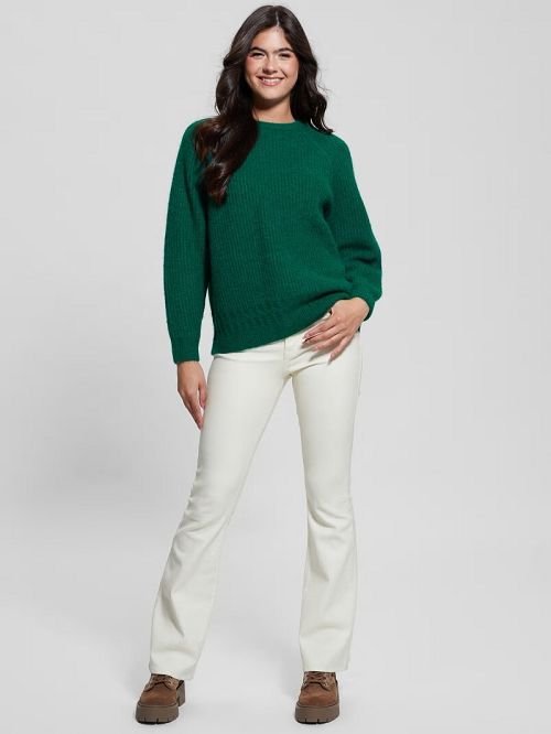 Guess Margot Cable-Knit Sweater Verzi | GUESS-SN27706