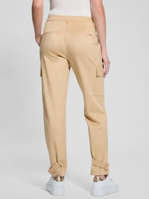 Guess Mariza Faux-Suede Cargo Pants Bej | GUESS-SN28306