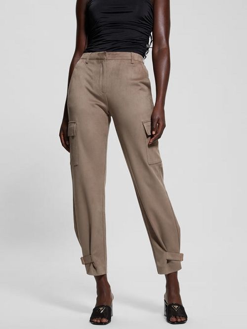 Guess Mariza Faux-Suede Cargo Pants Maro | GUESS-SN28318