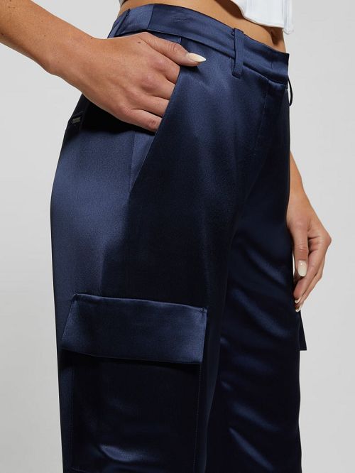 Guess Marzia Satin Joggers Albastri | GUESS-SN28325