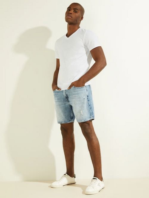 Guess Mason V-Neck Tee Albi | GUESS-SN30553