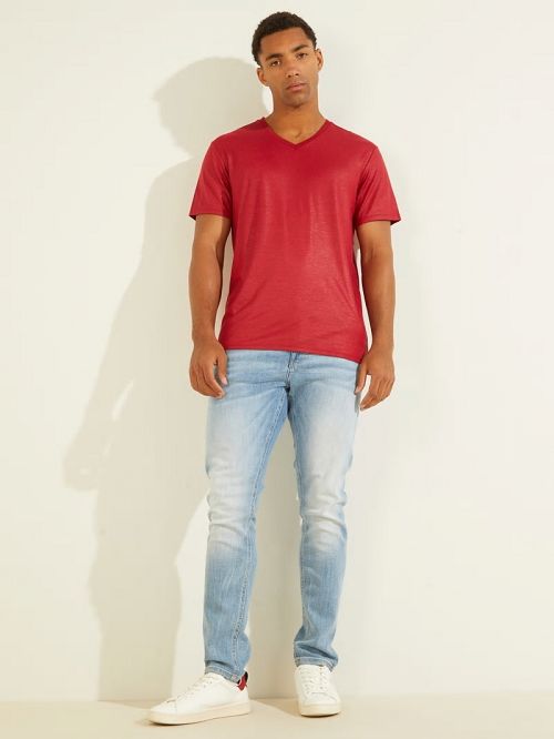 Guess Mason V-Neck Tee Rosii | GUESS-SN30552