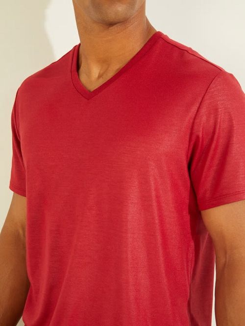 Guess Mason V-Neck Tee Rosii | GUESS-SN30552