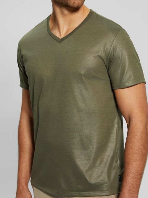 Guess Mason Yoke V-Neck Tee Verzi | GUESS-SN30536