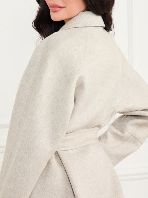 Guess Maxime Wool-Blend Coat Gri | GUESS-SN27948