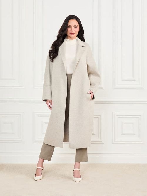 Guess Maxime Wool-Blend Coat Gri | GUESS-SN27948