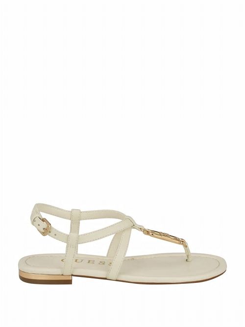 Guess Meaa Chain T-Strap Sandals Albi | GUESS-SN29600