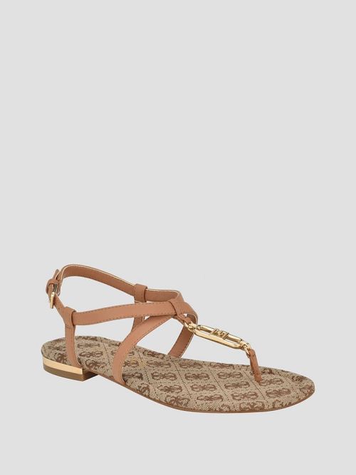 Guess Meaa Chain T-Strap Sandals Maro | GUESS-SN29608