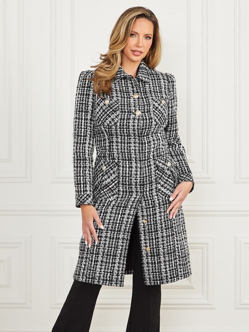 Guess Megan Tweed Coat Negrii | GUESS-SN27892