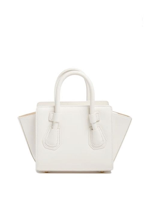 Guess Merava Leather Mini Satchel Albi | GUESS-SN29275