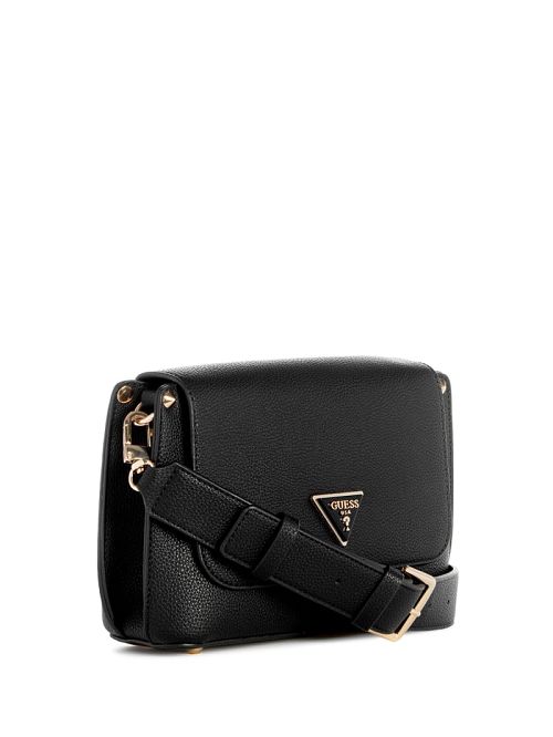 Guess Meridian Fold-Over Shoulder Bag Negrii | GUESS-SN29111
