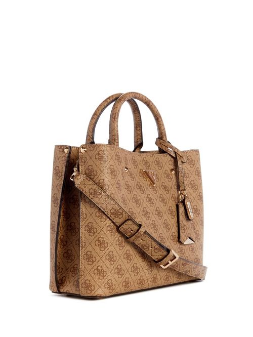 Guess Meridian Signature Girlfriend Satchel Maro | GUESS-SN29202