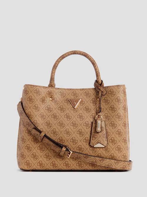 Guess Meridian Signature Girlfriend Satchel Maro | GUESS-SN29202