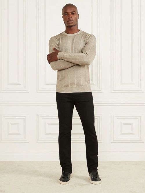 Guess Merino Wool Crewneck Sweater Verzi | GUESS-SN30942