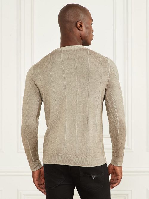 Guess Merino Wool Crewneck Sweater Verzi | GUESS-SN30942
