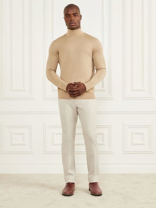 Guess Merino Wool Turtleneck Sweater Bej | GUESS-SN30902
