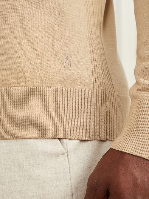 Guess Merino Wool Turtleneck Sweater Bej | GUESS-SN30902