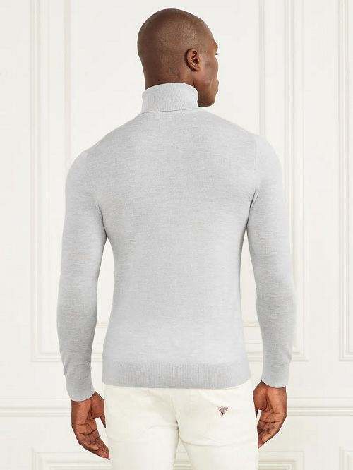 Guess Merino Wool Turtleneck Sweater Gri | GUESS-SN30944