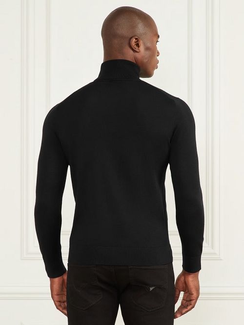 Guess Merino Wool Turtleneck Sweater Negrii | GUESS-SN30949