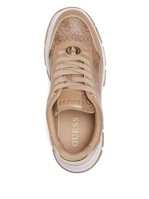 Guess Metallic Quattro G Joggers Bej | GUESS-SN29578