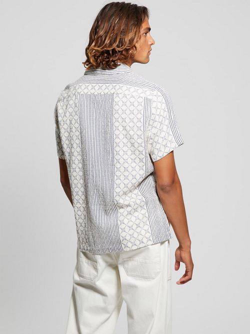 Guess Meyer Dobby Shirt Albastri | GUESS-SN31272