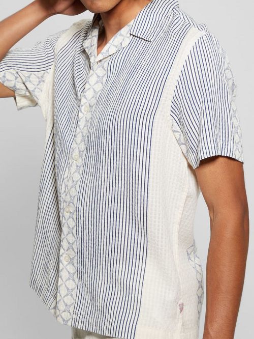 Guess Meyer Dobby Shirt Albastri | GUESS-SN31272