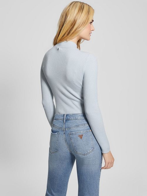 Guess Mia Cut-Out Bodysuit Albastri | GUESS-SN27738