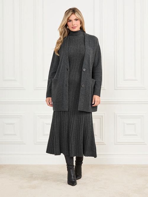 Guess Michaela Cashmere Cardigan Gri | GUESS-SN28005