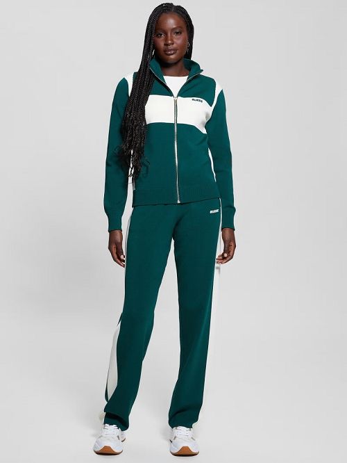 Guess Michela Color-Block Sweater Jacket Verzi | GUESS-SN28407