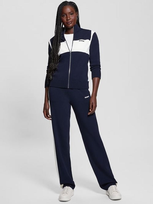 Guess Michela Color-Block Sweater Jacket Albastri | GUESS-SN28418