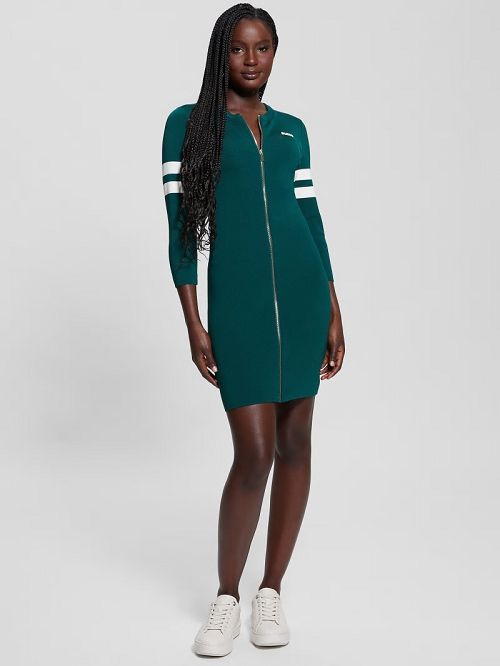 Guess Michela Varsity Sweater Dress Verzi | GUESS-SN27030