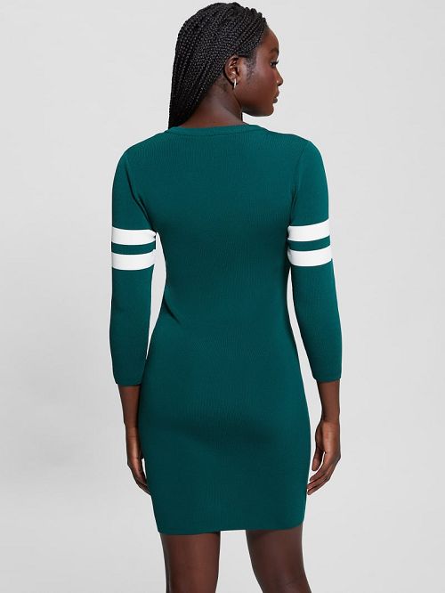 Guess Michela Varsity Sweater Dress Verzi | GUESS-SN27030