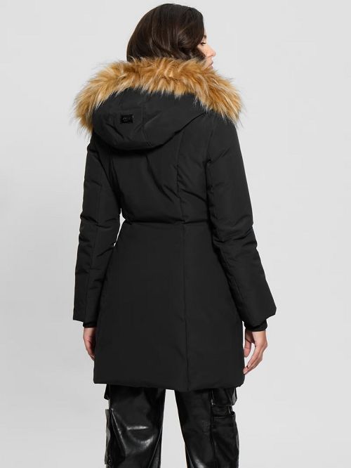Guess Mid-Length Puffer Jacket Negrii | GUESS-SN28075