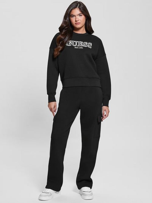 Guess Midge Signature Sweatshirt Negrii | GUESS-SN28411