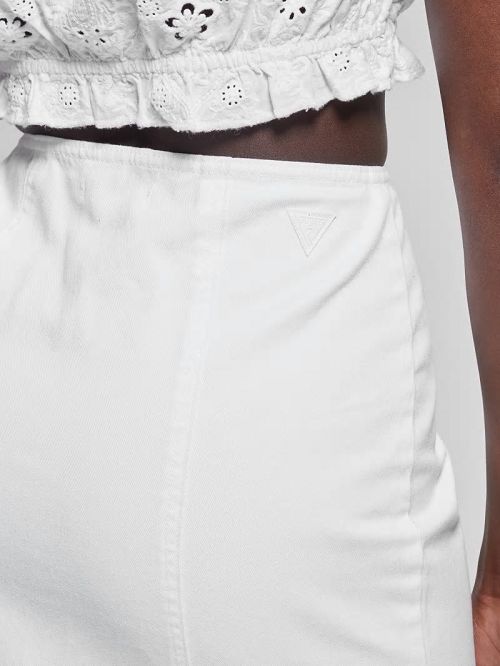 Guess Mira Eyelet Denim Skirt Albi | GUESS-SN26519